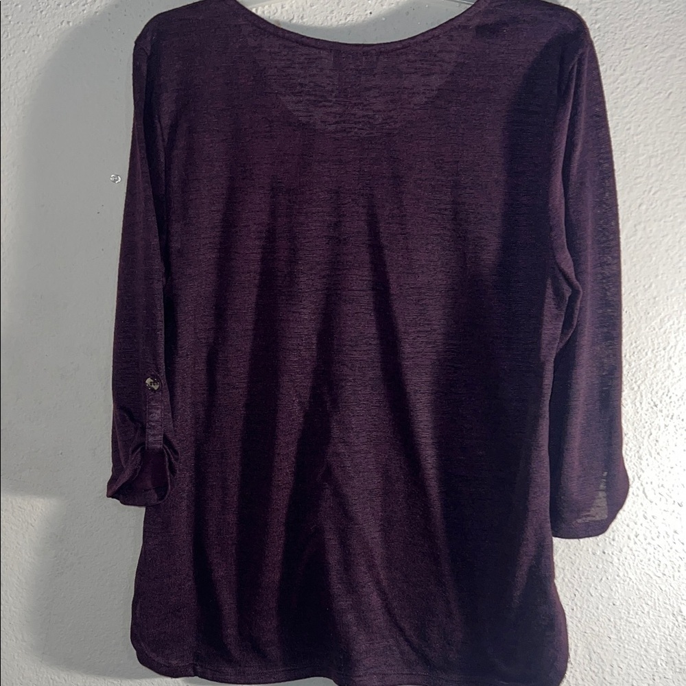 Rue21 Deep Purple Long Sleeve Top - Picture 5 of 10